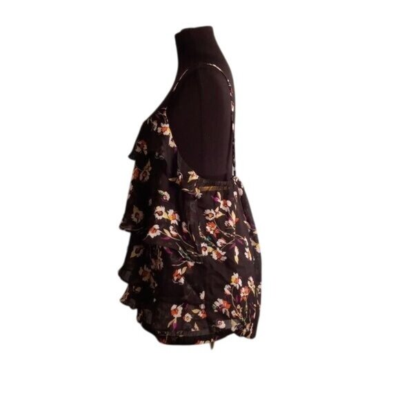 Torrid Size 2 18 20 2X Camisole Top Sheer Floral Tiered Ruffle Adjustable Straps - Picture 2 of 13
